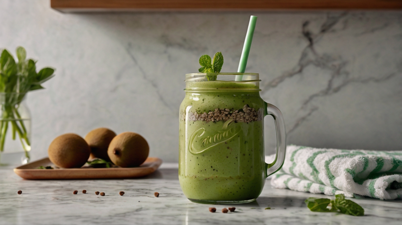 Infusión de kiwi y menta